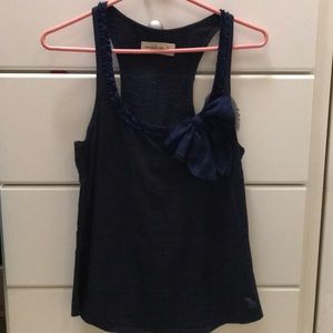 Abercrombie blue elegant tank top with bow